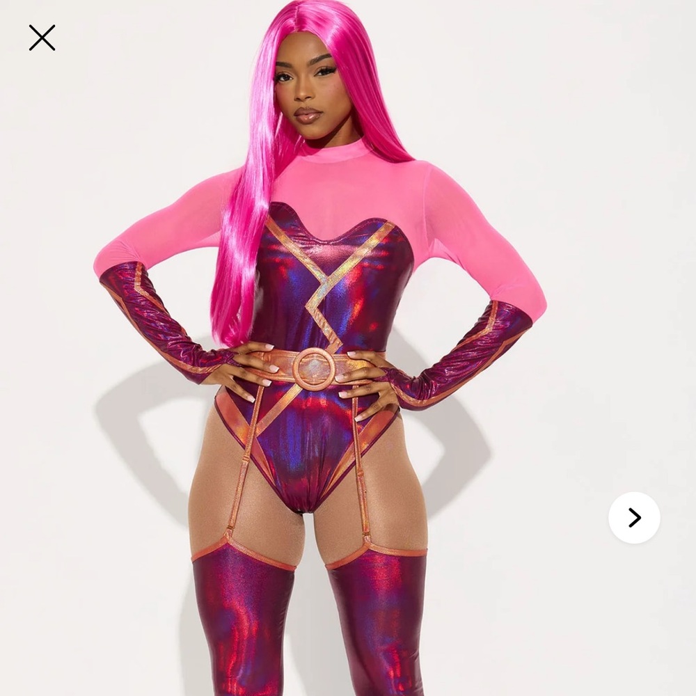 Lava girl costume Pink and Purple Bodysuit